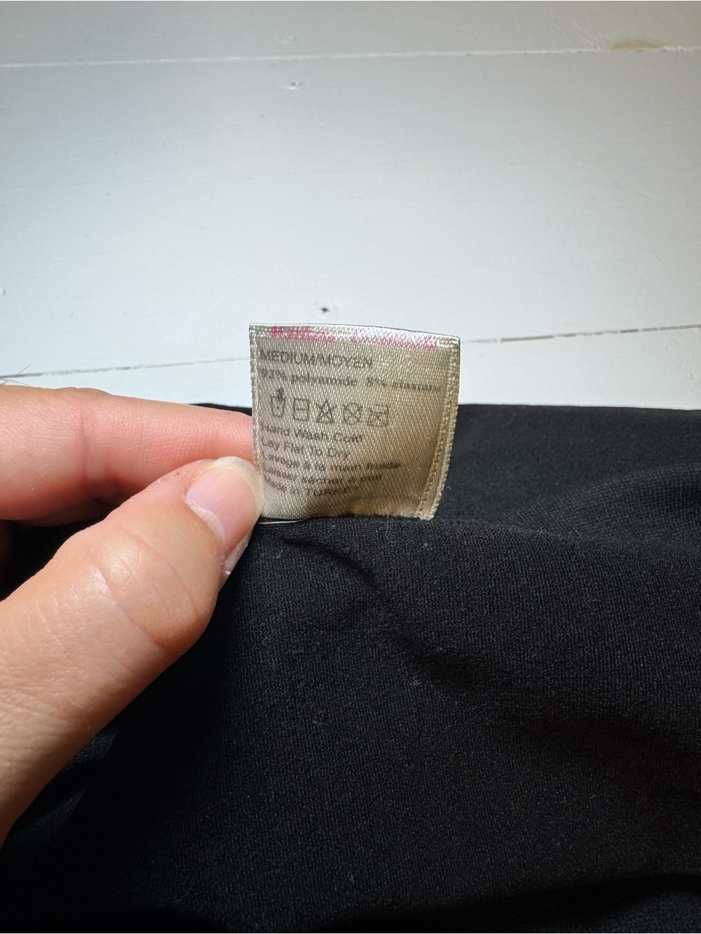 High-Waist Black Maternity Leggings with Supportive Panel - Picture 4 of 4